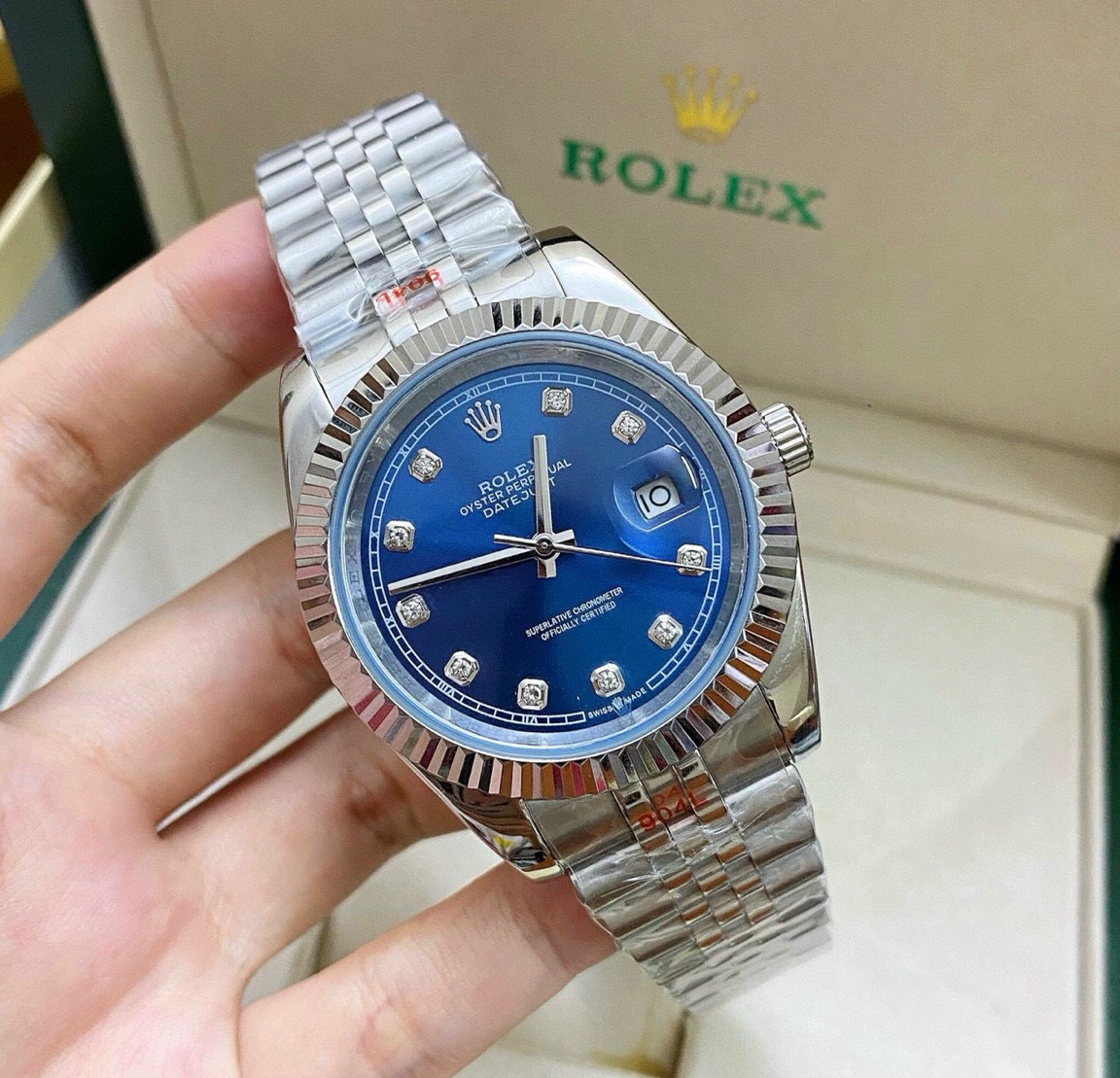 Đồng Hồ Rolex toạ độ cơ automatic dây kim loai