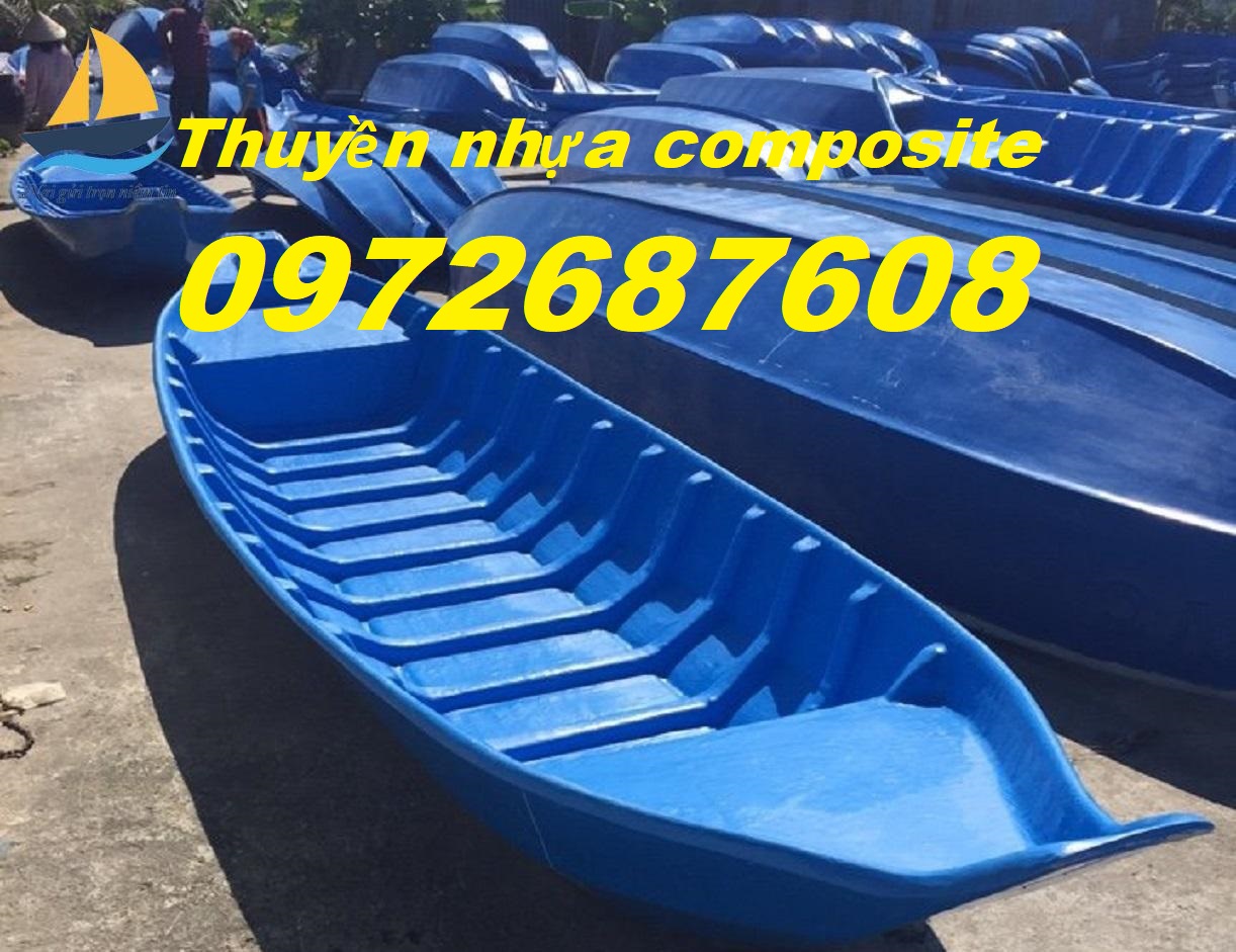 Xuồng composite chèo tay chở 2 -3 người, xuồng nhựa giá rẻ tại Long An