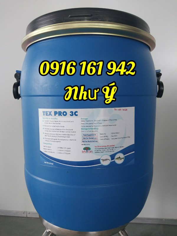 TEX PRO 3C - sêu men đường ruột ngăn ngừa điều trị phân trắng trên tôm