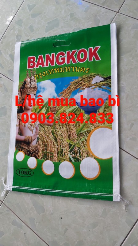 Bao pp dệt, bao đựng gạo bangkok 10kg