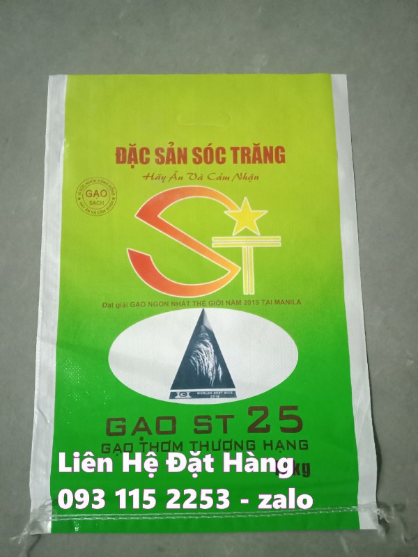 Bao đựng gạo có sẵn các loại 5kg, 10kg, 25kg các loại