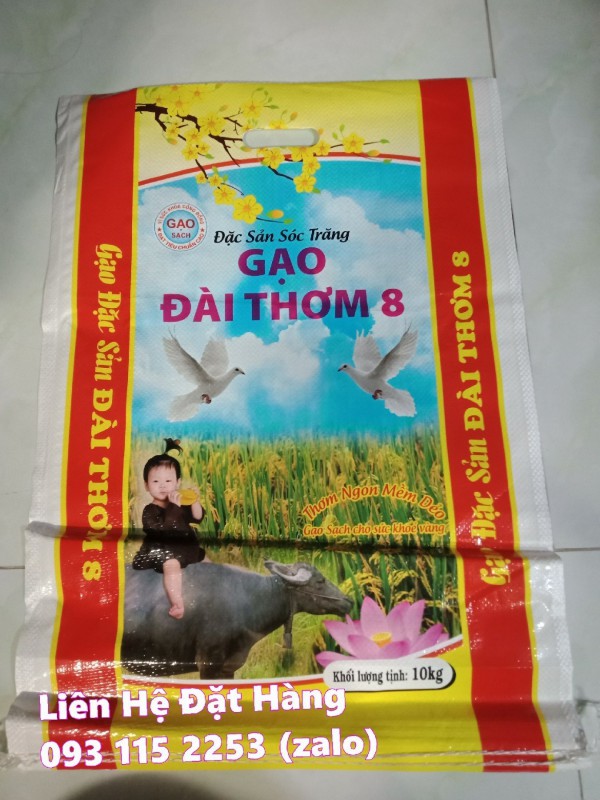 Bao đựng gạo có sẵn các loại 5kg, 10kg, 25kg các loại