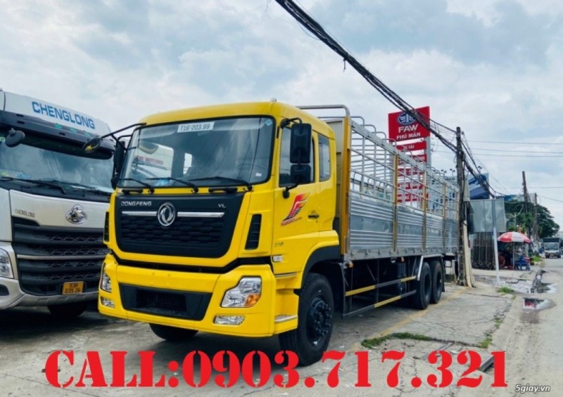 Bán xe tải DongFeng 3 chân C270 thùng 9m5 nhập khẩu giá tốt, hỗ trợ vay vốn cao 