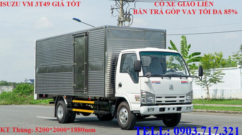 Bán xe tải Isuzu VM 3T49 thùng 5m2 (VM NK650SL9 thùng 5m2) siêu ưu đãi  