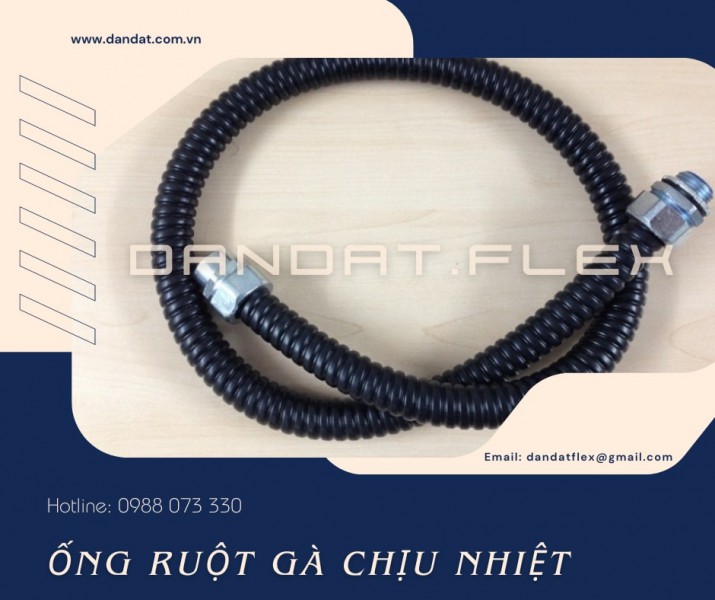 Ống Ruột Gà Chịu Nhiệt | Ống Ruột Gà Lõi Thép Bọc Inox 304 | Ống Luồn Dây Điện Bọc Nhựa PVC