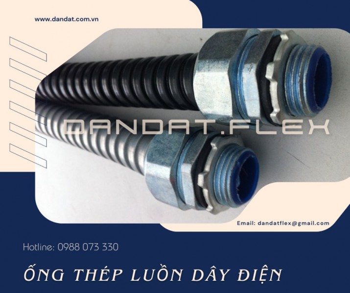 Ống Ruột Gà Chịu Nhiệt | Ống Ruột Gà Lõi Thép Bọc Inox 304 | Ống Luồn Dây Điện Bọc Nhựa PVC