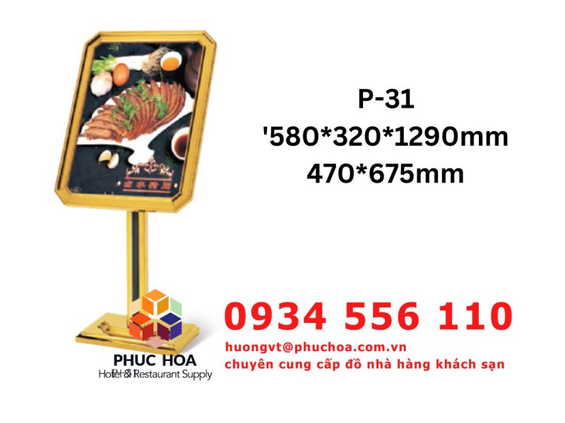 Biển chỉ dẫn chào mừng, bảng thông tin menu cho nhà hàng