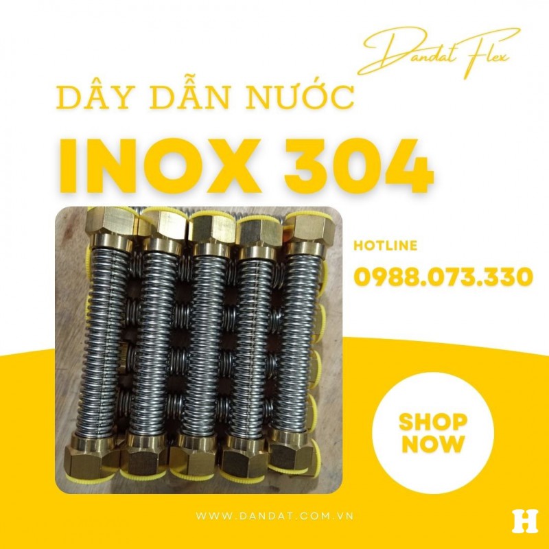 Dây Dẫn Nước Nóng Lạnh, Dây Cấp Nước Mềm Inox 304, Dây Cấp Nước Inox Chịu Nhiệt