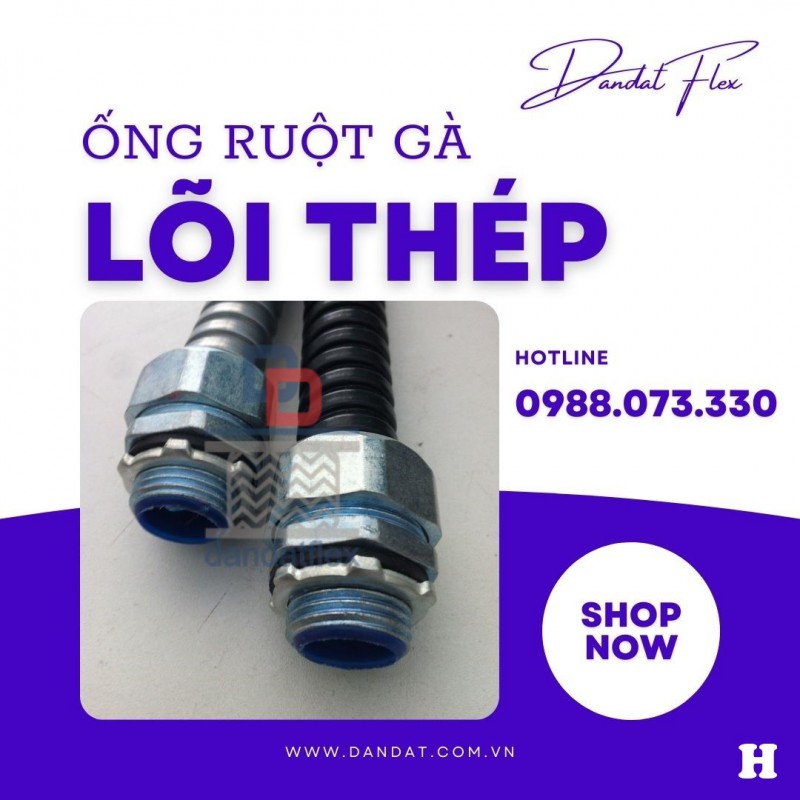 Ống Ruột Gà Inox/ Ống Ruột Gà Lõi Thép Bọc Nhựa Bọc Lưới/ Ống Ruột Gà Bọc Nhựa PVC - Chống Cháy