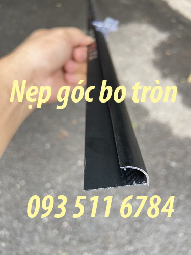 Nẹp nhôm góc tròn màu đen Nẹp Inox chữ U HL vàng