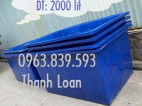 Thùng chữ nhật 2000lit nuôi cá, thùng nhựa đựng nước bền / 0963.839.593 Loan