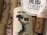 Ly  tre và ly bả cafe nhận khắc logo, khắc chữ trên ly, khắc tên lên ly tre