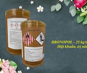 Bronopol nguyên liệu 99% - Chuyên diệt khuẩn, trị nấm đồng tiền ao nuôi