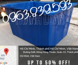 Thùng chữ nhật 2000lit nuôi cá, thùng nhựa đựng nước bền / 0963.839.593 Loan