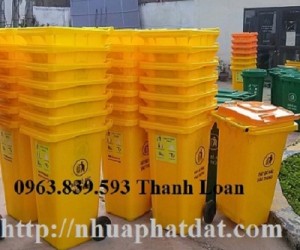 Thùng rác công cộng 120L, thùng rác gia đình, thùng rác y tế 120L rẻ - 0963.839.593 Ms.Loan