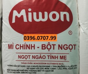 Bột ngọt Miwon bao xá 25kg sỉ lẻ giá rẻ 